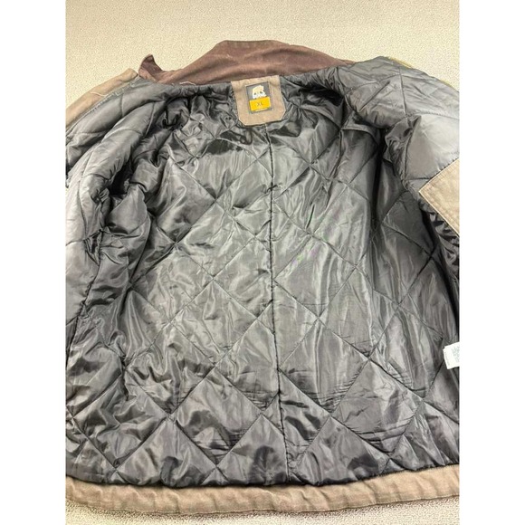 Berne Chore Coat Jacket Men XL Brown Highland Washed Duck Canvas Quilt CH377OD - Picture 3 of 14